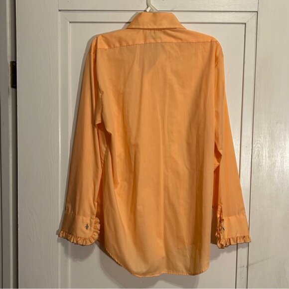 Vintage Lion of Troy Mens Ruffle Bib Tuxedo Button Down Shirt 16/35 - Picture 3 of 9